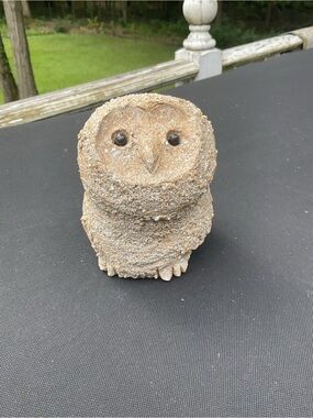 Japanese Pottery of Shigaraki Rustic Hechimon Wild Owl Figurine
